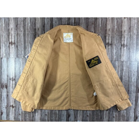 Le Mont St Michel cotton Chore Work Jacket size 36 US 4 color Kraft NWT  $335 - Picture 8 of 11